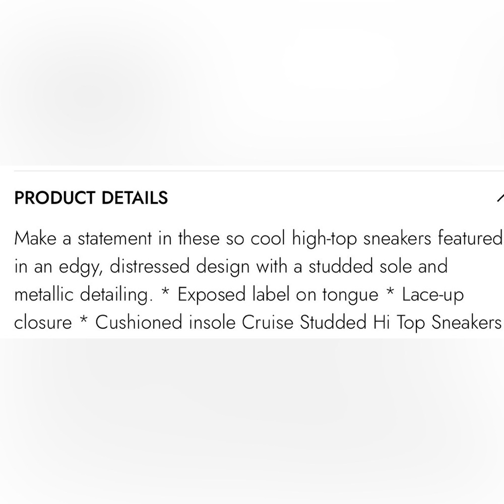 Free People x Nan-Ku Cruise Studded High Top Sneakers Size 9 NIB - Picture 5 of 16